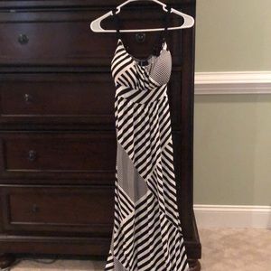 Black and white maxi dress